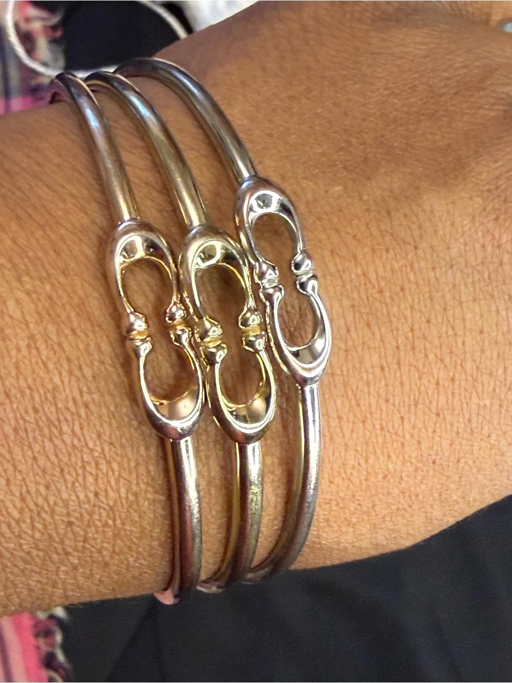 Coach Rose Gold Triple Bangle Bracelet Set